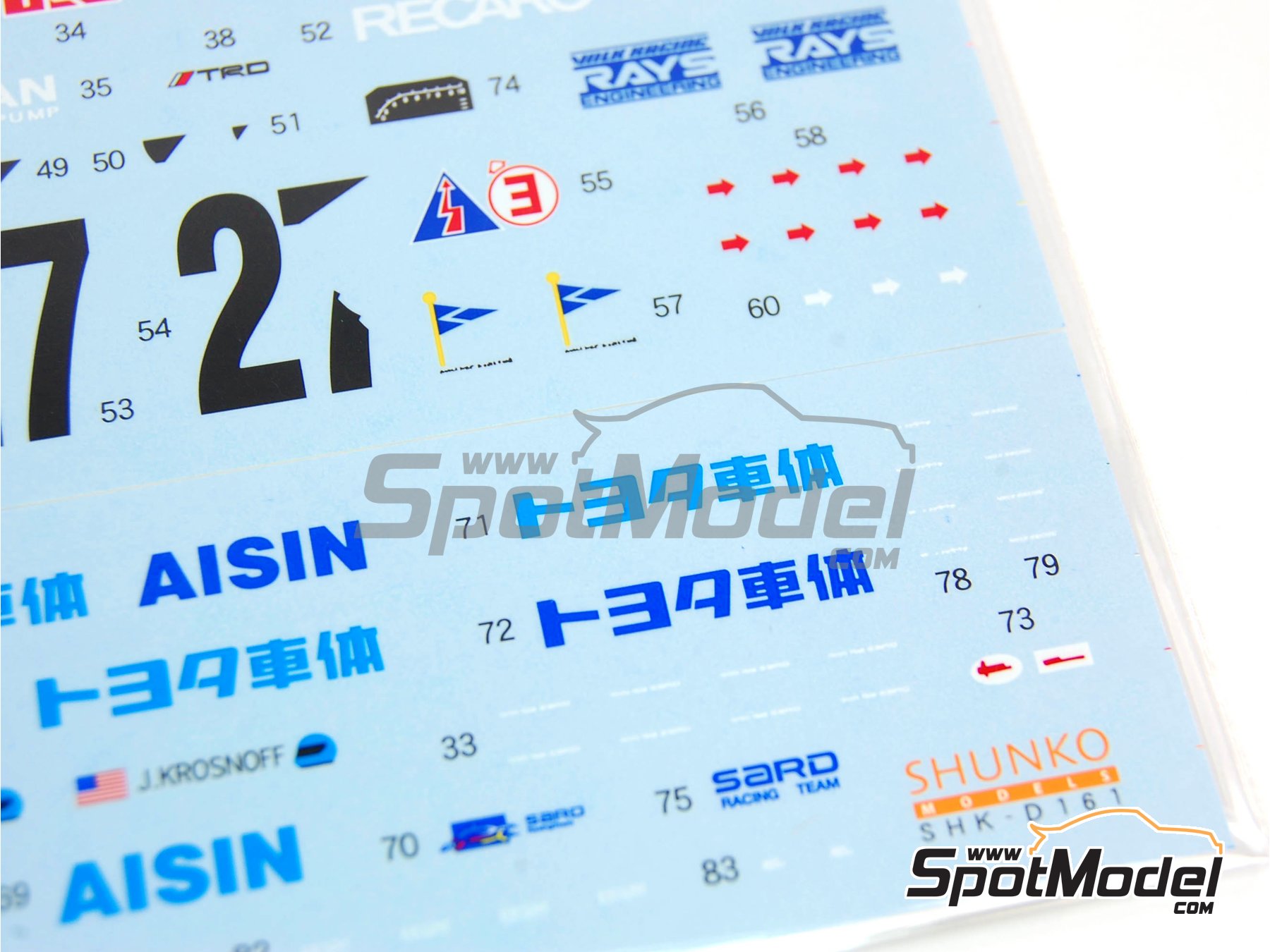 Image 6: Toyota Supra GT Aisin - 24 Hours Le Mans 1995 | Marking / livery in 1/24 scale manufactured by Shunko Models (ref. SHK-D161) Image 6: Toyota Supra GT Aisin - 24 Hours Le Mans 1995 | Marking / livery in 1/24 scale manufactured by Shunko Models (ref. SHK-D161)