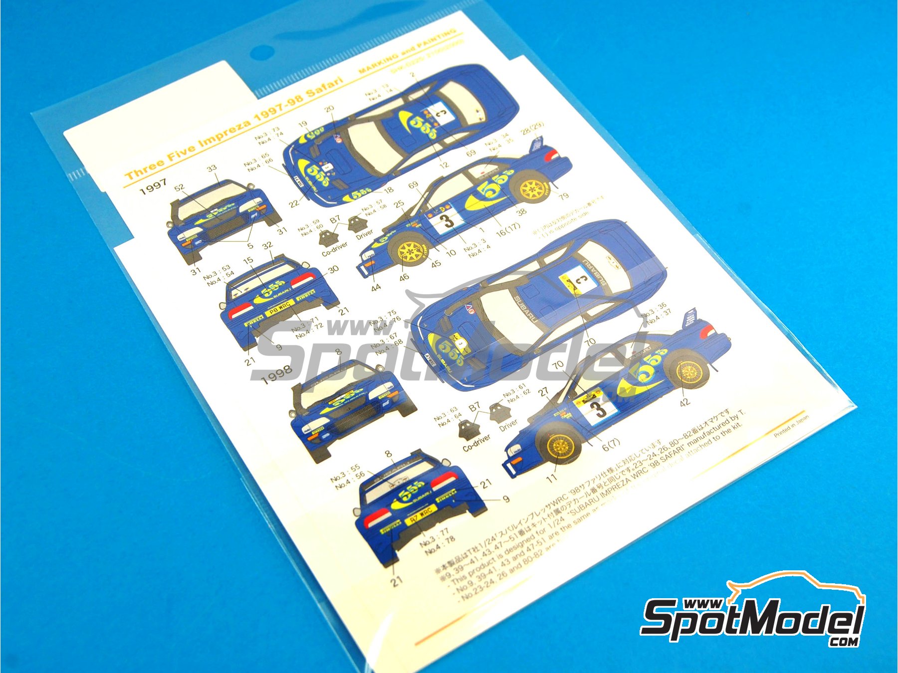 Image 2: Subaru Impreza WRC 555 - Safari Rally 1997 and 1998 | Marking / livery in 1/24 scale manufactured by Shunko Models (ref. SHK-D225) Image 2: Subaru Impreza WRC 555 - Safari Rally 1997 and 1998 | Marking / livery in 1/24 scale manufactured by Shunko Models (ref. SHK-D225)