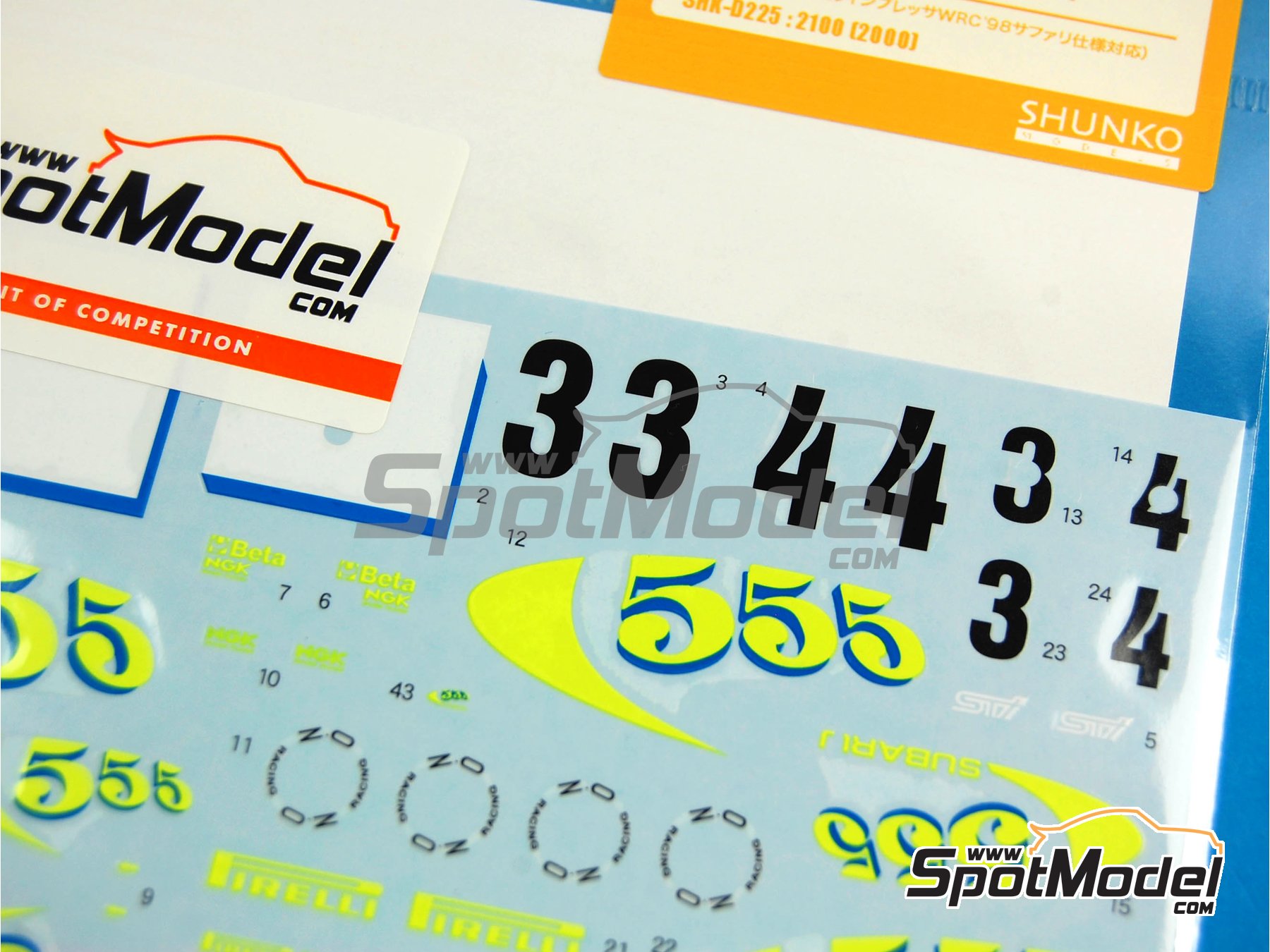 Image 5: Subaru Impreza WRC 555 - Safari Rally 1997 and 1998 | Marking / livery in 1/24 scale manufactured by Shunko Models (ref. SHK-D225) Image 5: Subaru Impreza WRC 555 - Safari Rally 1997 and 1998 | Marking / livery in 1/24 scale manufactured by Shunko Models (ref. SHK-D225)