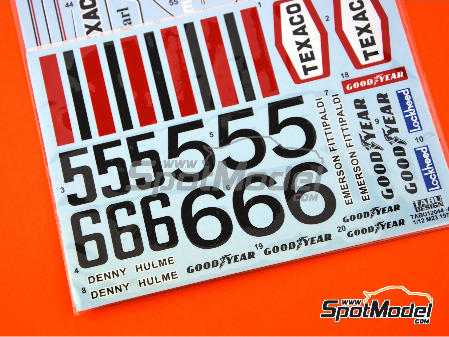 Image 3: McLaren Ford M23 Texaco Marlboro - FIA Formula 1 World Championship 1974 | Marking / livery in 1/12 scale manufactured by Tabu Design (ref. TABU12044R) Image 3: McLaren Ford M23 Texaco Marlboro - FIA Formula 1 World Championship 1974 | Marking / livery in 1/12 scale manufactured by Tabu Design (ref. TABU12044R)