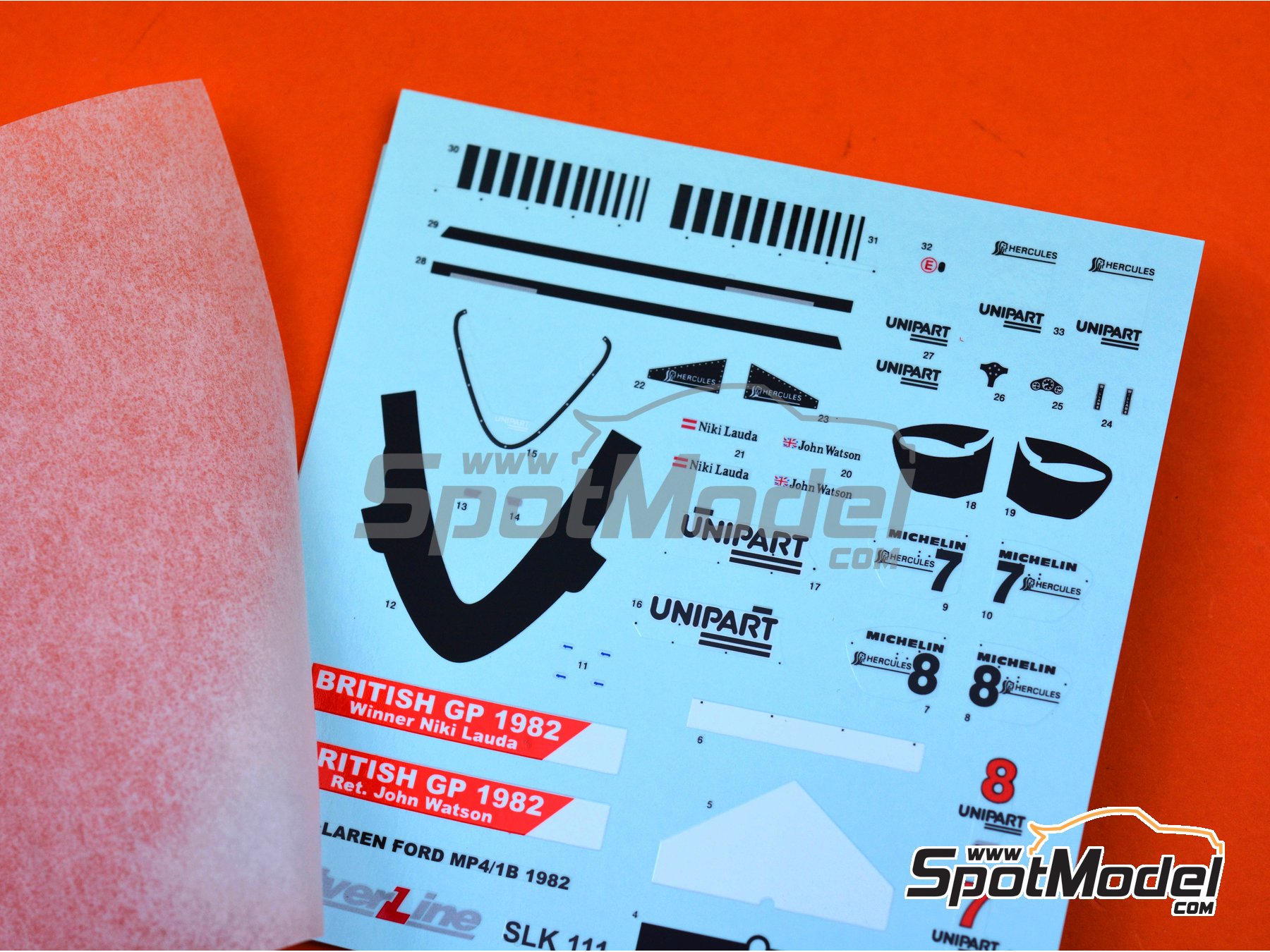 Image 1: McLaren Ford MP4/1B Marlboro - FIA Formula 1 World Championship 1982 | Marking / livery in 1/43 scale manufactured by Tameo Kits (ref. DK-SLK111) Image 1: McLaren Ford MP4/1B Marlboro - FIA Formula 1 World Championship 1982 | Marking / livery in 1/43 scale manufactured by Tameo Kits (ref. DK-SLK111)