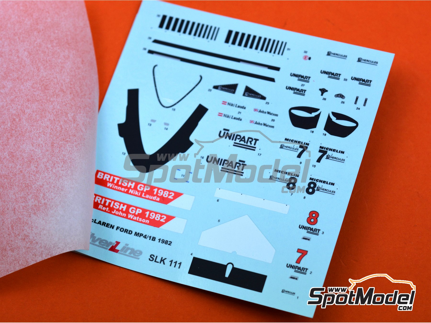 Image 2: McLaren Ford MP4/1B Marlboro - FIA Formula 1 World Championship 1982 | Marking / livery in 1/43 scale manufactured by Tameo Kits (ref. DK-SLK111) Image 2: McLaren Ford MP4/1B Marlboro - FIA Formula 1 World Championship 1982 | Marking / livery in 1/43 scale manufactured by Tameo Kits (ref. DK-SLK111)