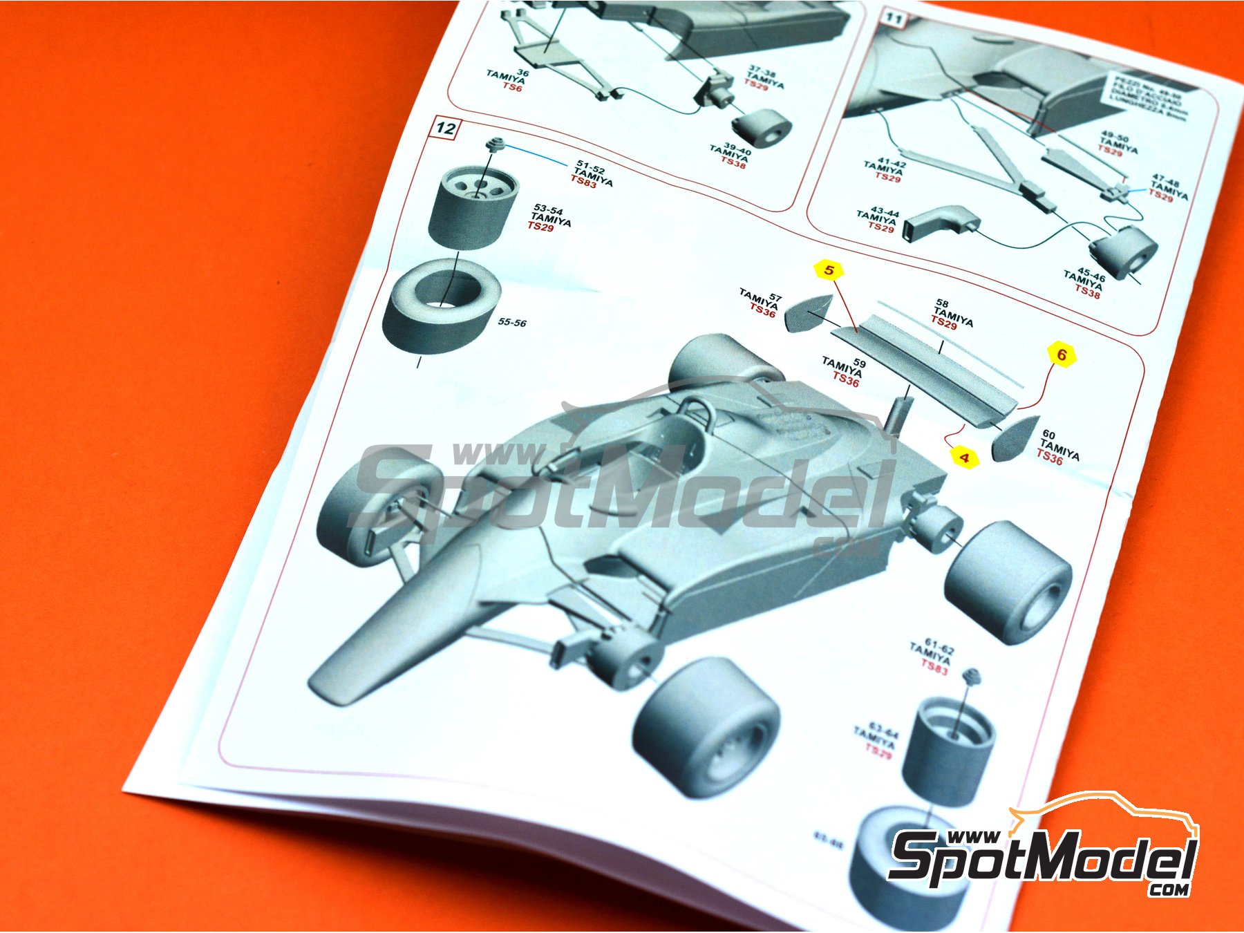 Image 10: McLaren Ford MP4/1B Marlboro - FIA Formula 1 World Championship 1982 | Model car kit in 1/43 scale manufactured by Tameo Kits (ref. SLK111) Image 10: McLaren Ford MP4/1B Marlboro - FIA Formula 1 World Championship 1982 | Model car kit in 1/43 scale manufactured by Tameo Kits (ref. SLK111)