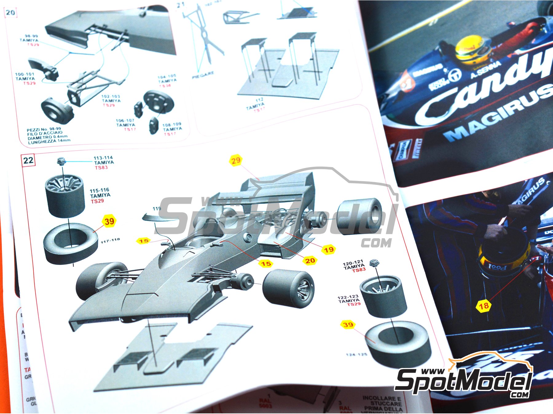 Image 2: Toleman Hart TG183B Candy Magirus - Test Silverstone 1983 | Model car kit in 1/43 scale manufactured by Tameo Kits (ref. SLK113) Image 2: Toleman Hart TG183B Candy Magirus - Test Silverstone 1983 | Model car kit in 1/43 scale manufactured by Tameo Kits (ref. SLK113)
