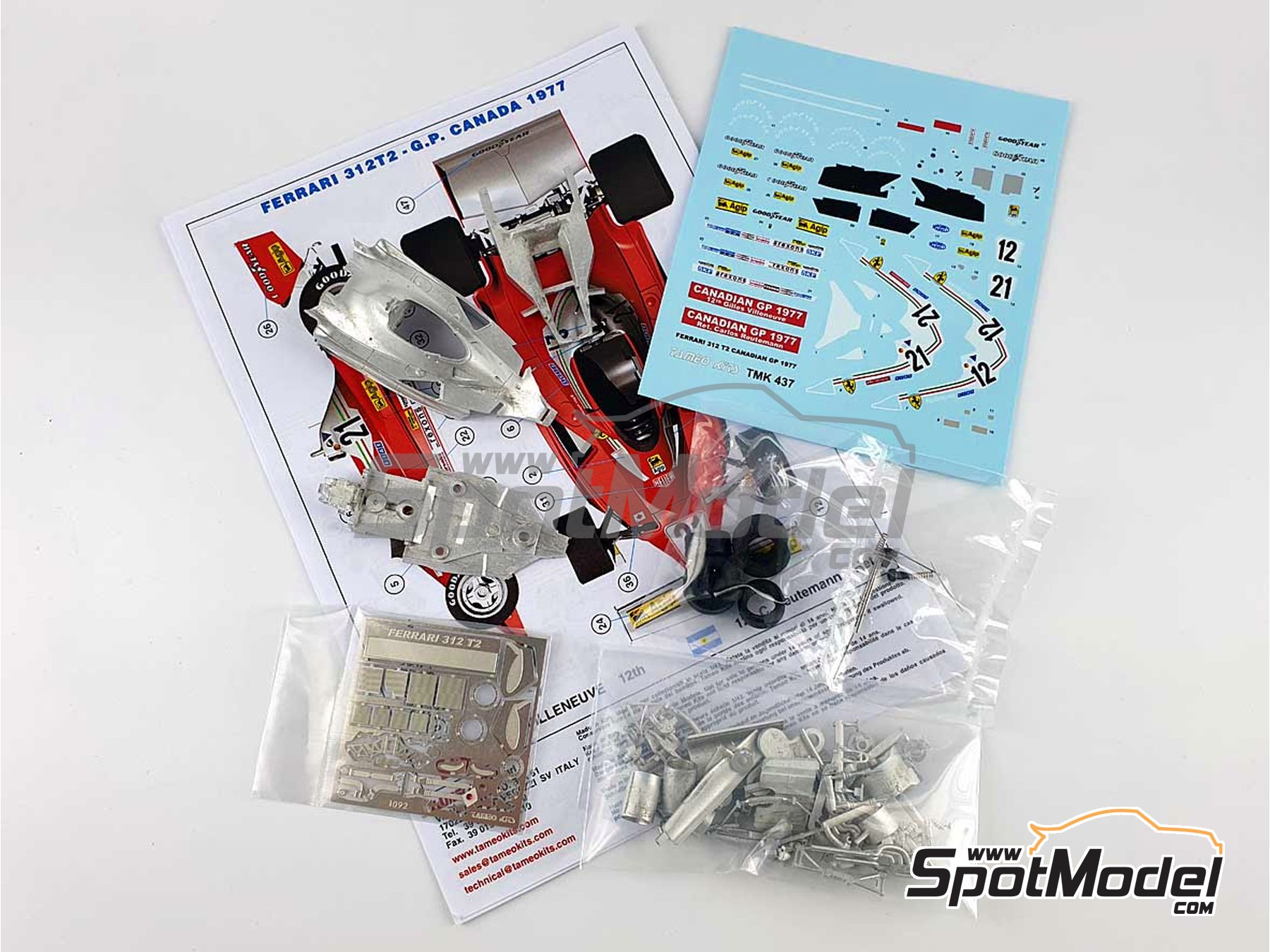 Image 1: Ferrari 312 T2 Scuderia Ferrari Team sponsored by Agip - Canadian Formula 1 Grand Prix 1977 | Car scale model kit in 1/43 scale manufactured by Tameo Kits (ref. TMK437) Image 1: Ferrari 312 T2 Scuderia Ferrari Team sponsored by Agip - Canadian Formula 1 Grand Prix 1977 | Car scale model kit in 1/43 scale manufactured by Tameo Kits (ref. TMK437)