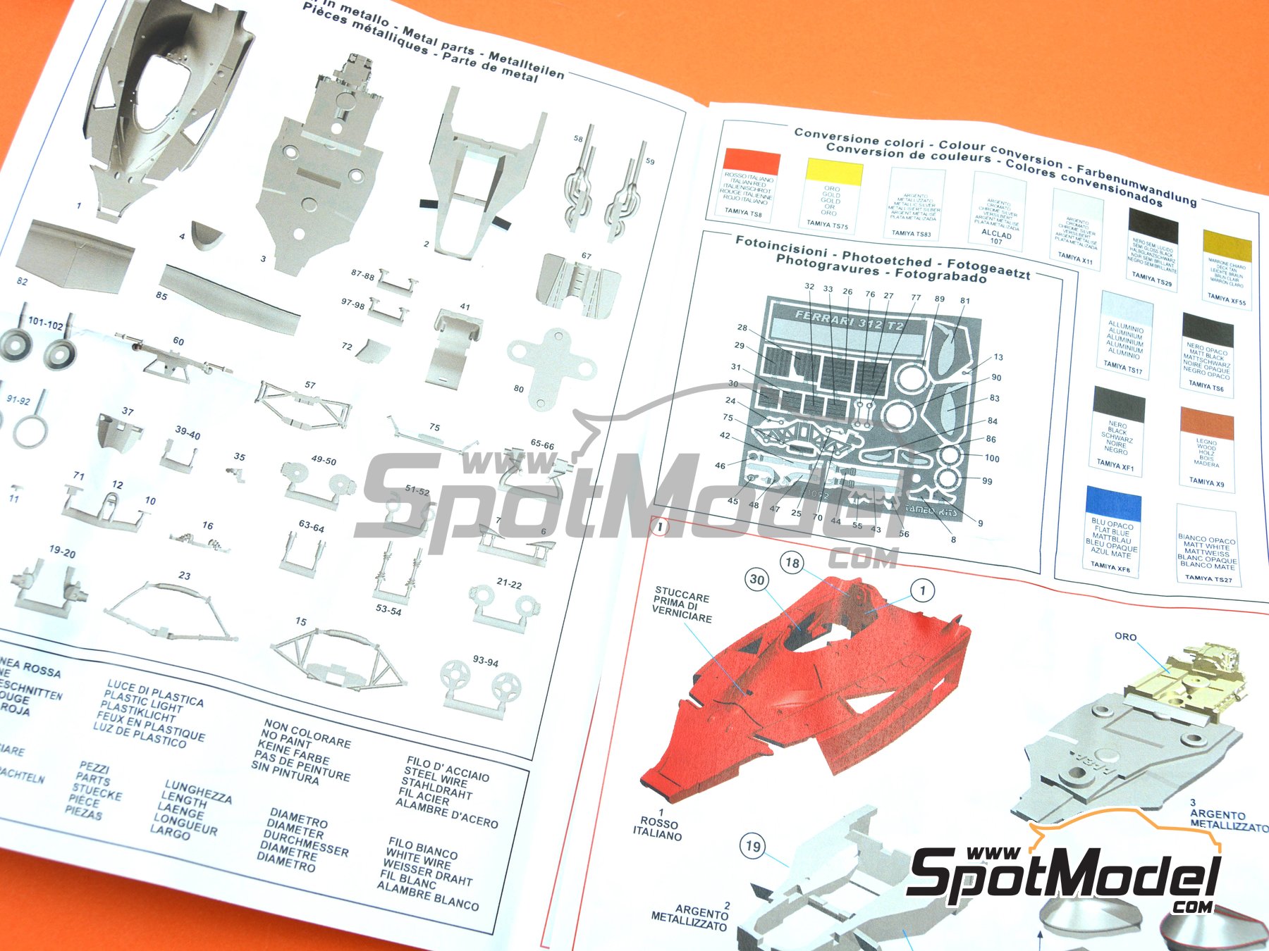 Image 10: Ferrari 312 T2 Scuderia Ferrari Team sponsored by Agip - Canadian Formula 1 Grand Prix 1977 | Car scale model kit in 1/43 scale manufactured by Tameo Kits (ref. TMK437) Image 10: Ferrari 312 T2 Scuderia Ferrari Team sponsored by Agip - Canadian Formula 1 Grand Prix 1977 | Car scale model kit in 1/43 scale manufactured by Tameo Kits (ref. TMK437)