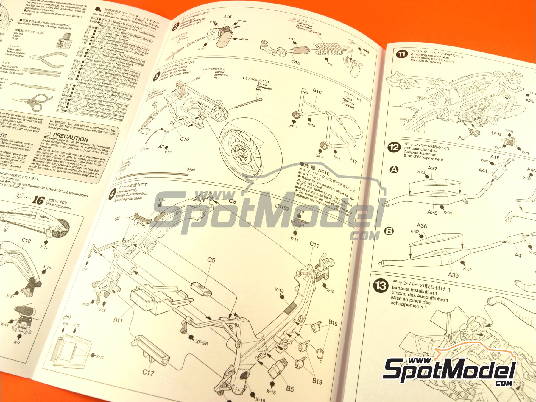 Image 13: Suzuki RGV-Gamma XR-89 Suzuki Grand Prix Team sponsored by Michelin - Motorcycle World Championship 1999 | Motorbike scale model kit in 1/12 scale manufactured by Tamiya (ref. TAM14081, also 4950344996889 and 14081) Image 13: Suzuki RGV-Gamma XR-89 Suzuki Grand Prix Team sponsored by Michelin - Motorcycle World Championship 1999 | Motorbike scale model kit in 1/12 scale manufactured by Tamiya (ref. TAM14081, also 4950344996889 and 14081)
