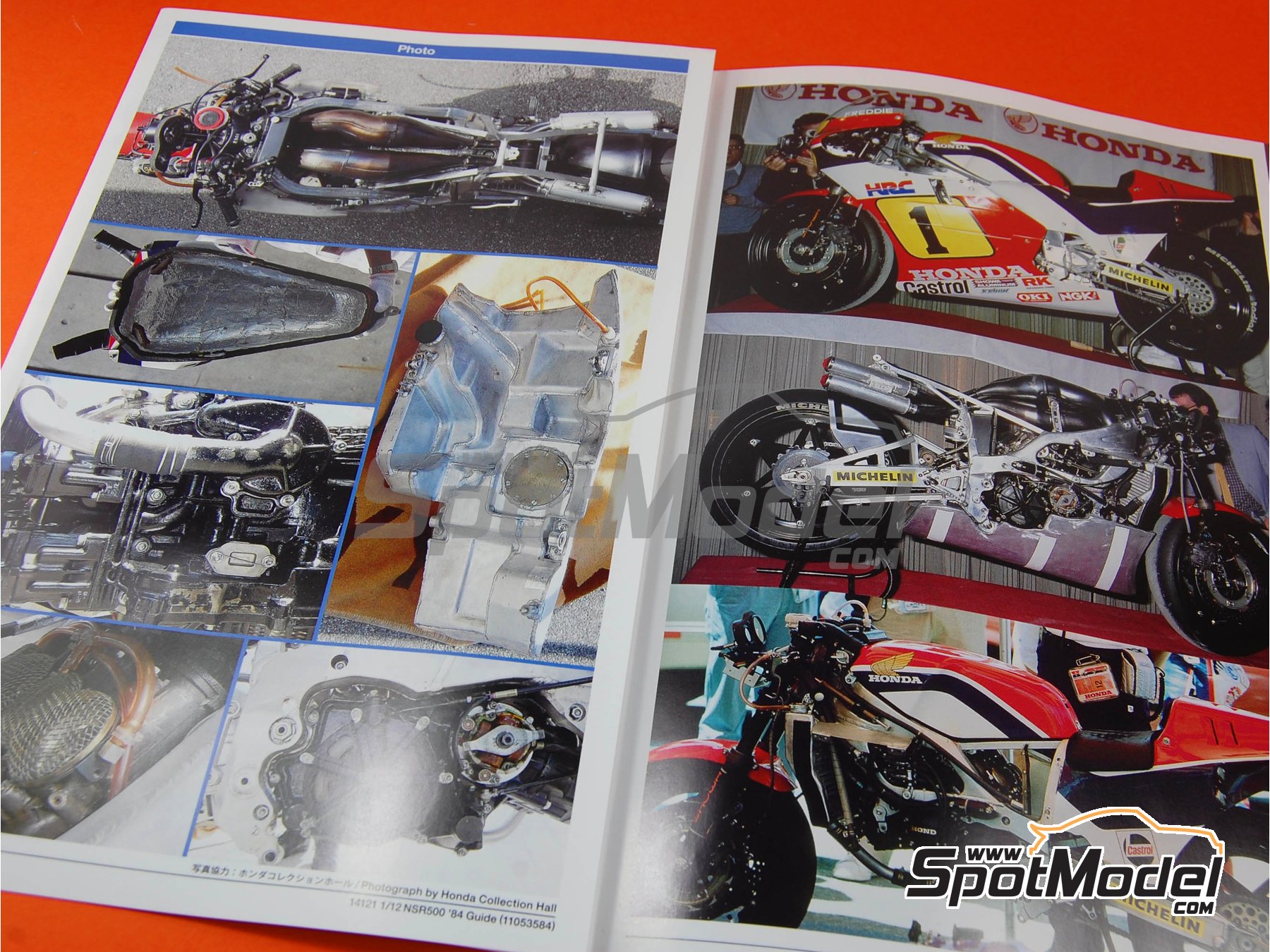 Image 11: Honda NSR500 Equipo Honda Racing Corporation patrocinado por Castrol - Campeonato del Mundo de Motociclismo 1984 | Maqueta de moto en escala 1/12 fabricado por Tamiya (ref. TAM14121, tambien 4950344141210 y 14121) Image 11: Honda NSR500 Equipo Honda Racing Corporation patrocinado por Castrol - Campeonato del Mundo de Motociclismo 1984 | Maqueta de moto en escala 1/12 fabricado por Tamiya (ref. TAM14121, tambien 4950344141210 y 14121)