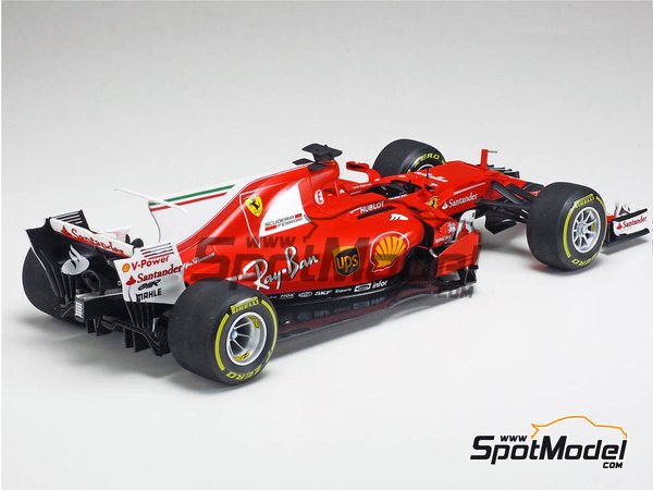 Image 14: Ferrari SF70H Banco Santander - Australian Formula 1 Grand Prix 2017 | Model car kit in 1/20 scale manufactured by Tamiya (ref. TAM20068, also 20068) Image 14: Ferrari SF70H Banco Santander - Australian Formula 1 Grand Prix 2017 | Model car kit in 1/20 scale manufactured by Tamiya (ref. TAM20068, also 20068)