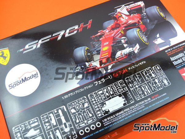 Image 35: Ferrari SF70H Banco Santander - Australian Formula 1 Grand Prix 2017 | Model car kit in 1/20 scale manufactured by Tamiya (ref. TAM20068, also 20068) Image 35: Ferrari SF70H Banco Santander - Australian Formula 1 Grand Prix 2017 | Model car kit in 1/20 scale manufactured by Tamiya (ref. TAM20068, also 20068)