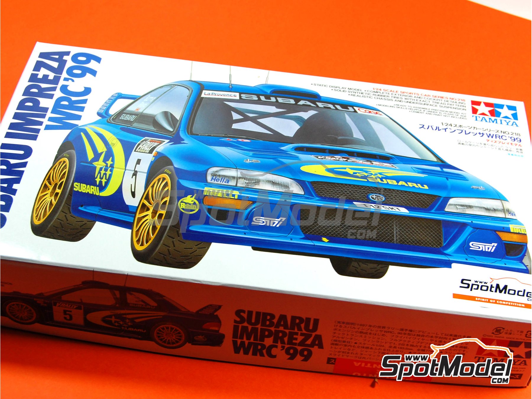 Image 2: Subaru Impreza WRC Equipo Subaru World Rally - Rally Tour de Corse 1999 | Maqueta de coche en escala 1/24 fabricado por Tamiya (ref. TAM24218, tambien 4950344996698 y 24218) Image 2: Subaru Impreza WRC Equipo Subaru World Rally - Rally Tour de Corse 1999 | Maqueta de coche en escala 1/24 fabricado por Tamiya (ref. TAM24218, tambien 4950344996698 y 24218)
