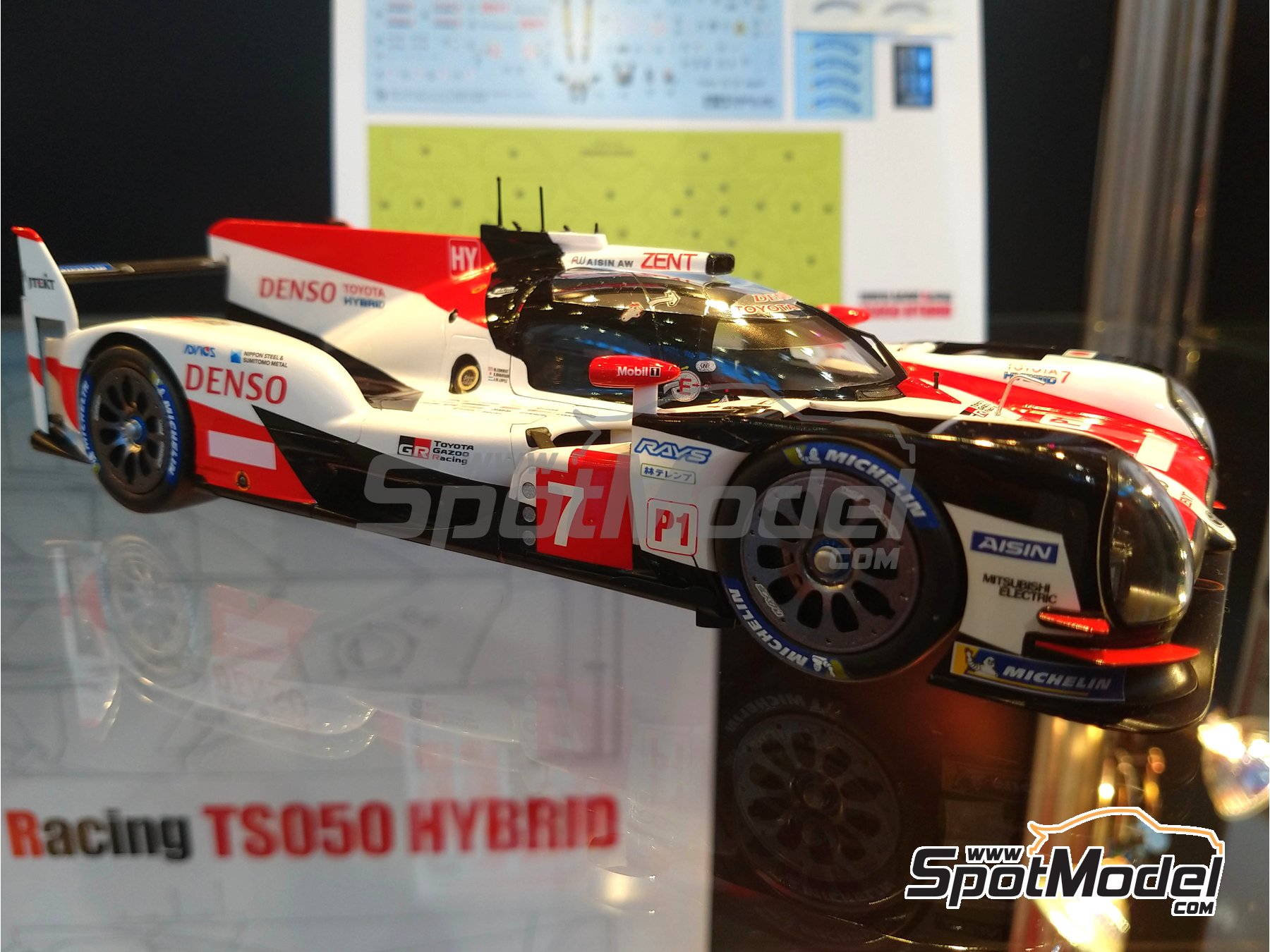 Image 5: Toyota TS050 Hybrid sponsored by Gazoo Racing - 24 Hours Le Mans 2018 | Car scale model kit in 1/24 scale manufactured by Tamiya (ref. TAM24349, also 4950344243495 and 24349) Image 5: Toyota TS050 Hybrid sponsored by Gazoo Racing - 24 Hours Le Mans 2018 | Car scale model kit in 1/24 scale manufactured by Tamiya (ref. TAM24349, also 4950344243495 and 24349)