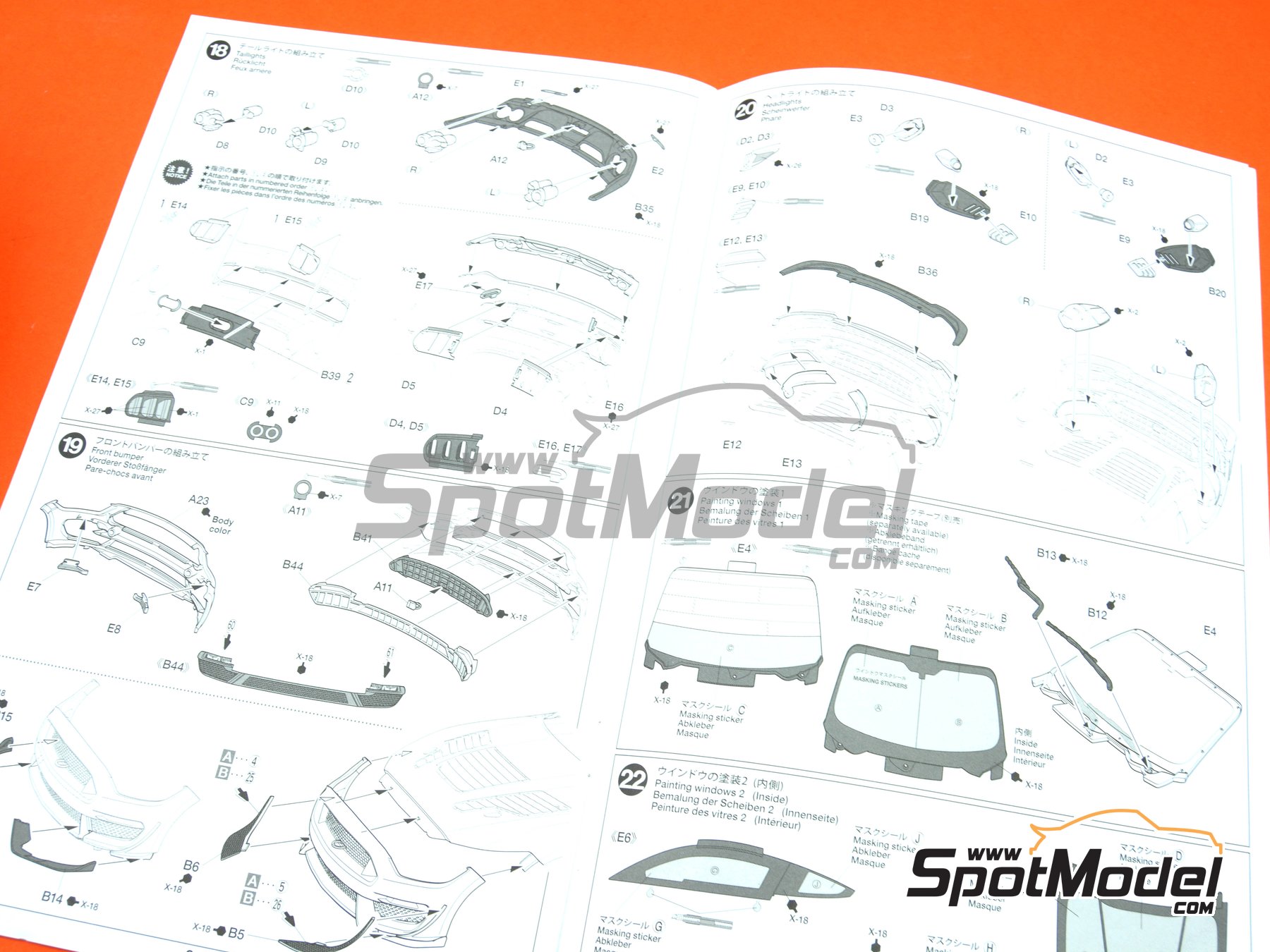 Image 26: Ford Mustang GT4 - Goodwood Festival of Speed 2017 | Car scale model kit in 1/24 scale manufactured by Tamiya (ref. TAM24354, also 4950344243549 and 24354) Image 26: Ford Mustang GT4 - Goodwood Festival of Speed 2017 | Car scale model kit in 1/24 scale manufactured by Tamiya (ref. TAM24354, also 4950344243549 and 24354)