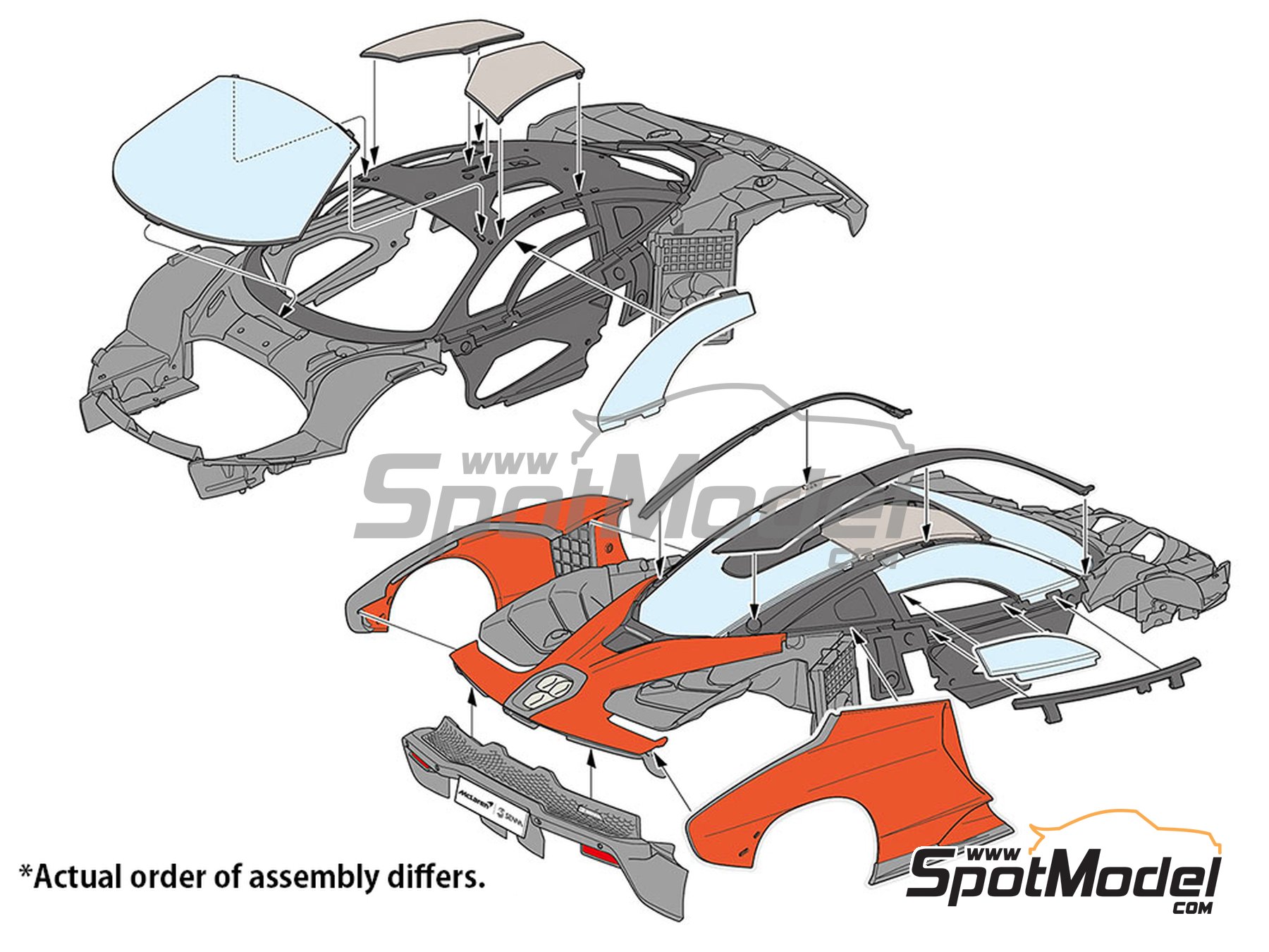 Image 49: McLaren Senna | Car scale model kit in 1/24 scale manufactured by Tamiya (ref. TAM24355, also 4950344243556, 24355, T24355 and TAM24355ST) Image 49: McLaren Senna | Car scale model kit in 1/24 scale manufactured by Tamiya (ref. TAM24355, also 4950344243556, 24355, T24355 and TAM24355ST)