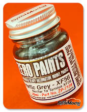 Pintura Zero Paints - Gris metalizado - Metallic Grey - Similar a XF56 - 30ml para Aergrafo