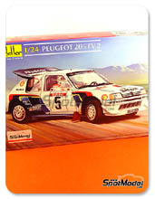 Kit 1/24 Heller - Peugeot 205 Evo 2 Turbo 16 Shell - N 5 - B. Saby + J. F. Fauchille - Tour de Corse 1986 - maqueta de plstico