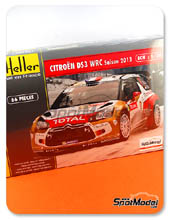 Kit 1/24 Heller - Citroen DS3 WRC AbuDhabi - Loeb, Ogier, Daniel Sordo, Mikko Hirvonnen - Rally de Francia 2013 - maqueta de plstico