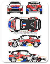 Calcas 1/24 Racing Decals 43 - Citroen DS3 WRC Gordon - N 1 - Sebastian Loeb - Condroz Rally 2013 para kit de Heller 80757 y 80758