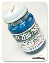 Paint by Zero Paints - Ferrari Blu Abu Dhabi 526 - 2007 - Colour Code: 226.954 - 60ml for Airbrush Paint by Zero Paints - Ferrari Blu Abu Dhabi 526 - 2007 - Colour Code: 226.954 - 60ml for Airbrush