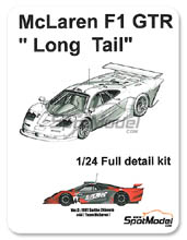 Car kit 1/24 by Model Factory Hiro - McLaren F1 GTR  Long Tail Team McLaren - N 44 - 24 Hours Le Mans 1997 - Multimedia kit