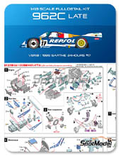 Car kit 1/43 by Model Factory Hiro - Porsche 962C Repsol - N 17 - 24 Hours Le Mans 1989 - Multimedia kit