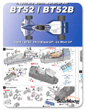 Car kit 1/43 by Model Factory Hiro - Brabham BT52 Parmalat - N 5 - Brazil + Long Beach Grand Prix 1983 - Multimedia kit