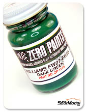 Paint by Zero Paints - Williams FW07-FW08 Green - 60ml for Airbrush