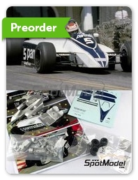 Tameo Kit CPK003 Brabham BT49 Ford 1980 U.S.A. West Grand Prix White Metal  Car Kit Scale 1:43 