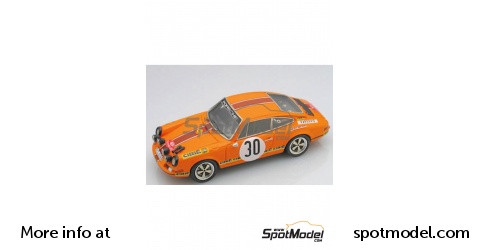 Porsche 911 S Groupe 4 Rallye Monte Carlo 1971 Guy Chasseuil - Décals Arena 1/43 - Modèle Neuf