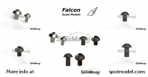 Falcon Scale Models FSM009: Rivets 1/12 scale - Cowling screws - 49 ...