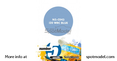 Number Five N5-C043: Paint for airbrush i20 WRC Blue 1 x 30ml for ...