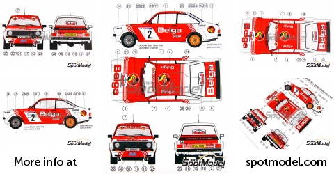 Reji Model 083: Marking / livery 1/24 scale - Ford Escort Mk II RS 1800 ...