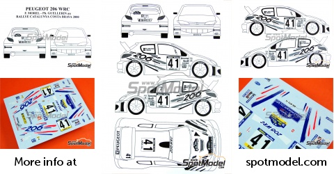 Planche De Décalcomanies 1/43 Peugeot 208 Rallye Catalunya 2019 - Pilote Francoli, Neuf