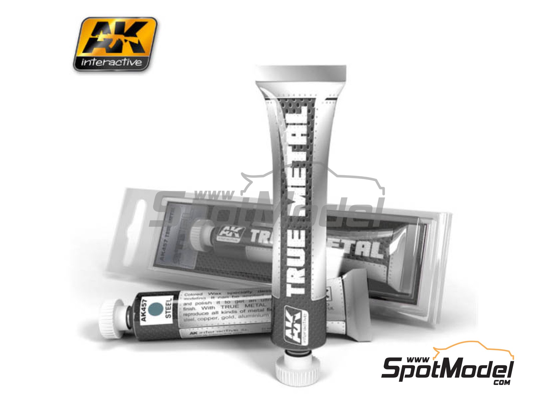 Image 1: Steel - 1 x 25gr | AK True Metal manufactured by AK Interactive (ref.&nbsp;AK-457, also 8436535574570 and AK457)