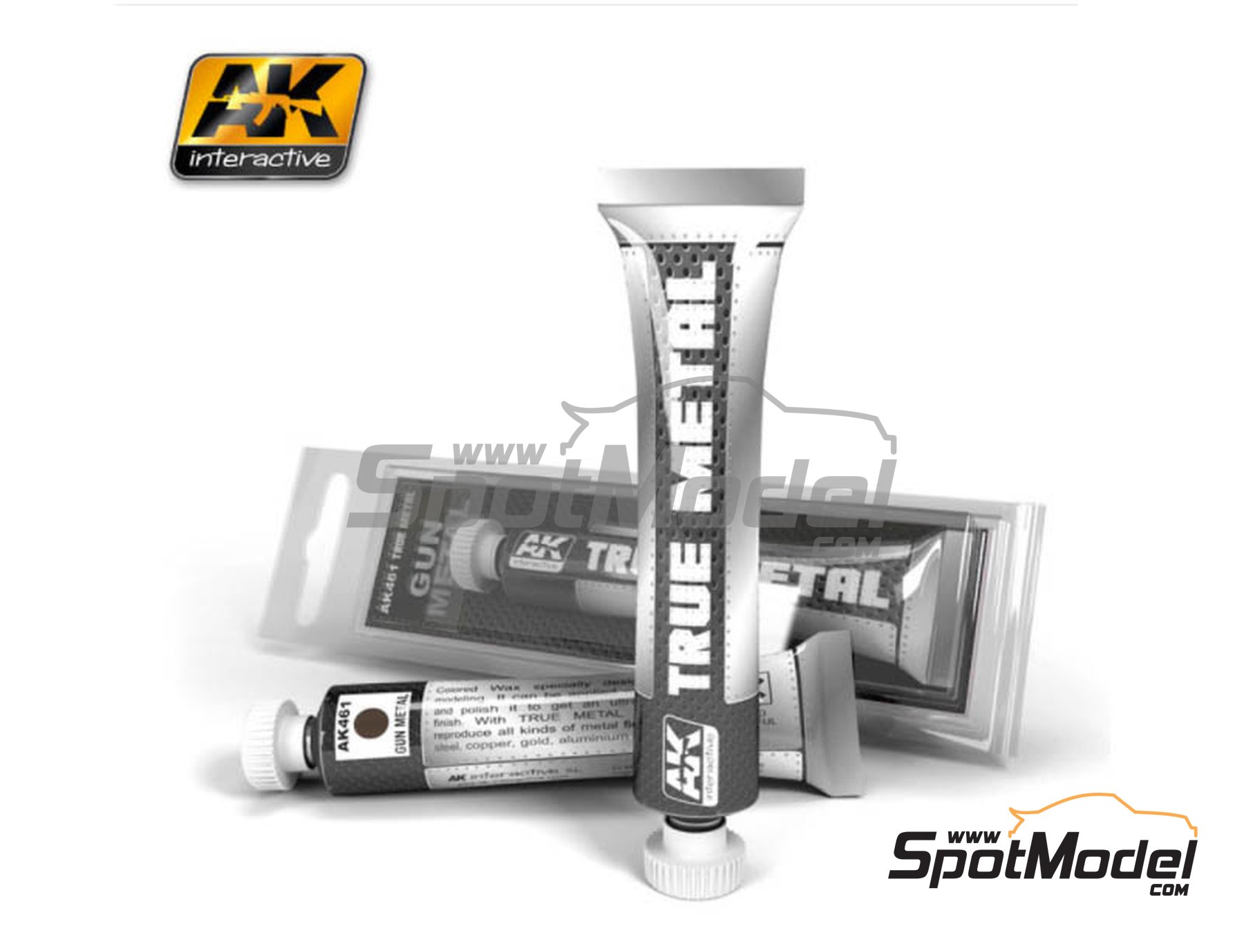 Image 1: Gris metalizado oscuro - 1 x 25gr | AK True Metal fabricado por AK Interactive (ref.&nbsp;AK-461, tambien 8436535574617 y AK461)