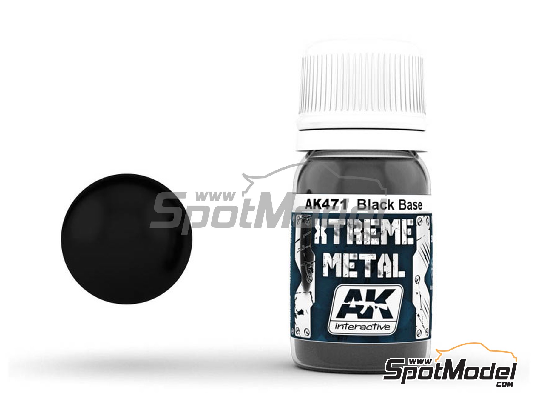 Image 1: Base negra - 1 x 30ml | Pintura Xtreme metal fabricado por AK Interactive (ref.&nbsp;AK-471, tambien 8436535574716 y AK471)