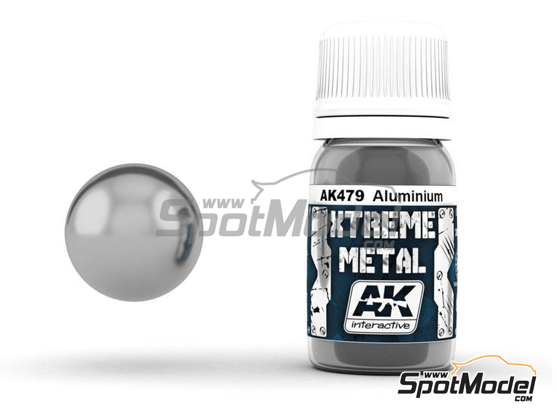 Image 1: Aluminio - 1 x 30ml | Pintura Xtreme metal fabricado por AK Interactive (ref.&nbsp;AK-479, tambien 8436535574792 y AK479)