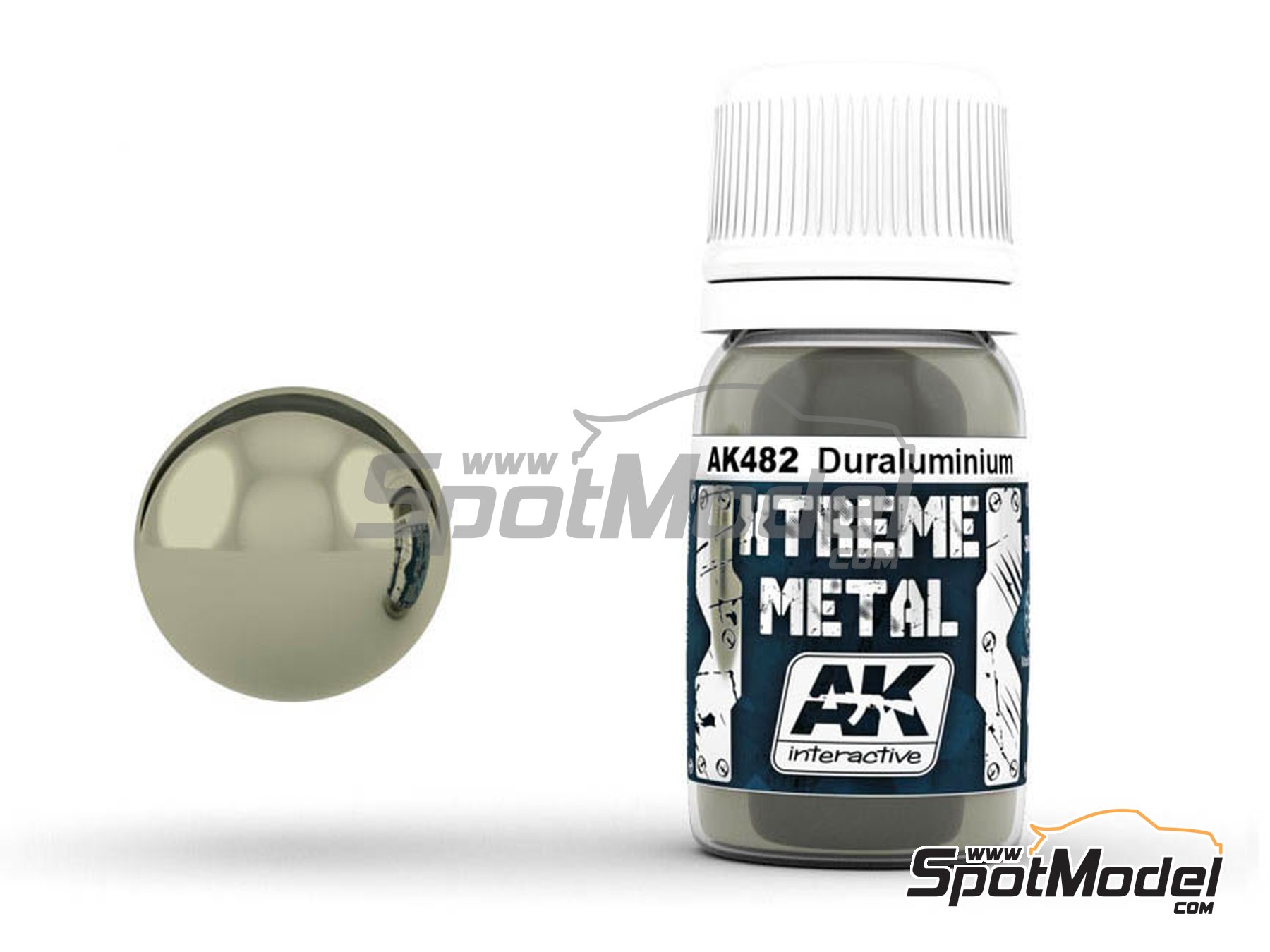 Image 1: Duraluminium - 1 x 30ml | Xtreme metal paint manufactured by AK Interactive (ref.&nbsp;AK-482, also 8436535574822 and AK482)