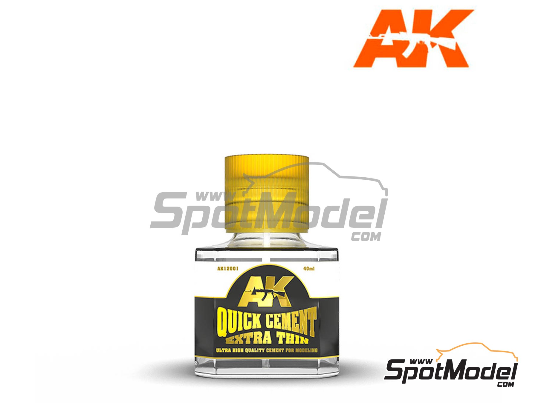 Image 1: Quick Cement Extra Thin - 1 x 40ml | Glue manufactured by AK Interactive (ref. AK12001, also 8435568304840)