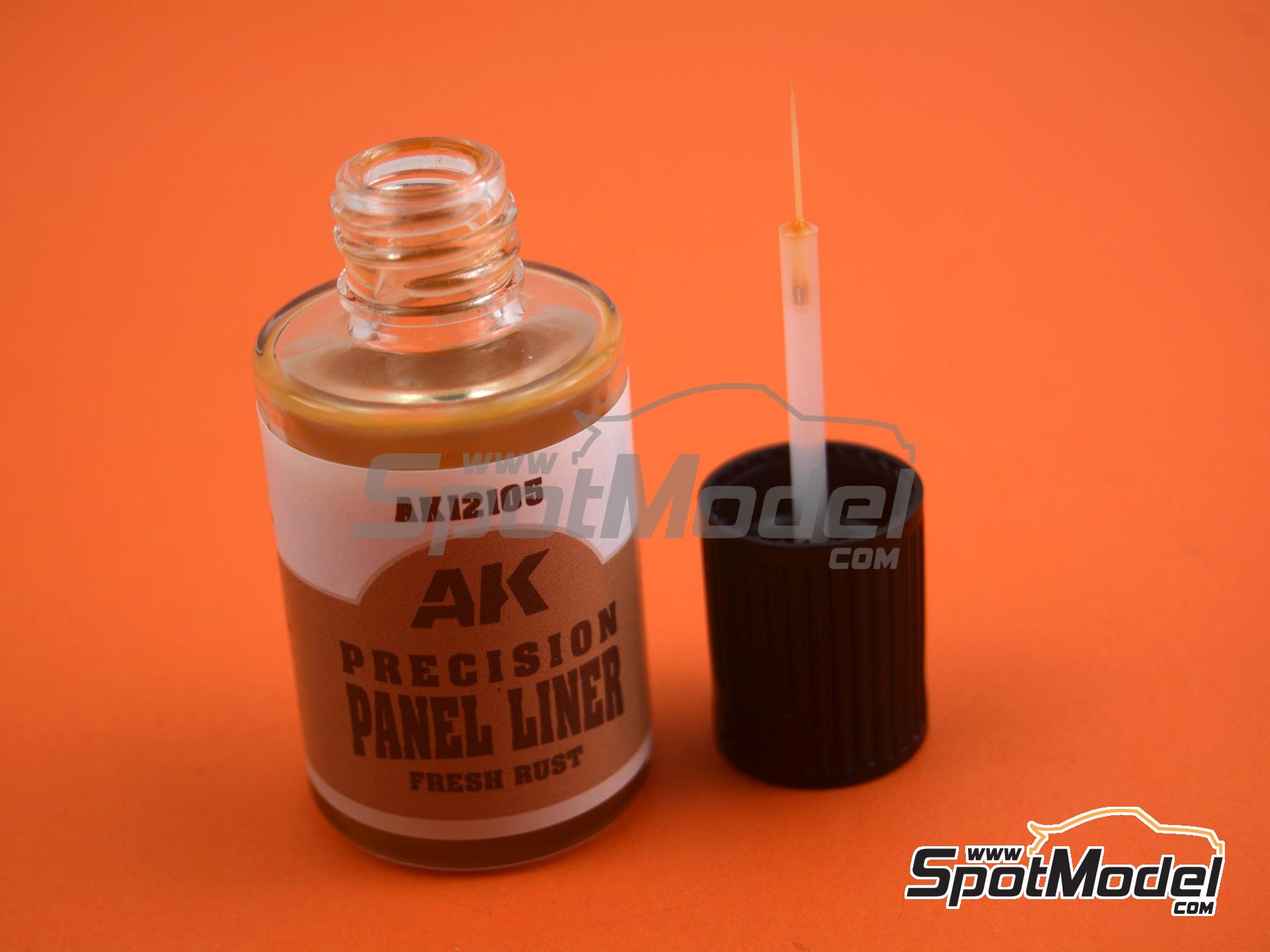 Image 1: Fresh Rust Precision Panel Liner - 1 x 30ml | Paint manufactured by AK Interactive (ref.&nbsp;AK12105, also 8435568348776)