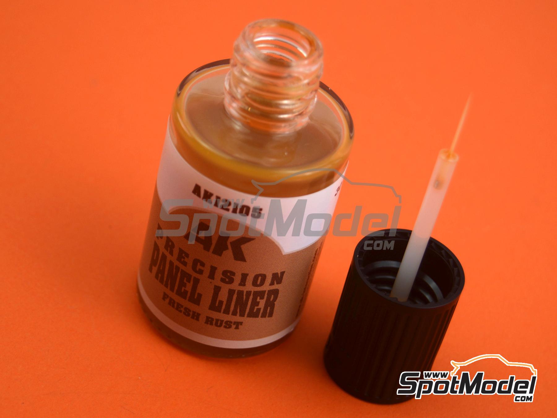 Image 2: Fresh Rust Precision Panel Liner - 1 x 30ml | Paint manufactured by AK Interactive (ref.&nbsp;AK12105, also 8435568348776)