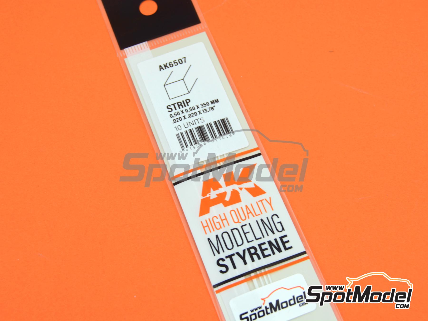 Image 4: Strips 0.50 x 0.50 mm | Plasticard manufactured by AK Interactive (ref. AK6507, also 8435568313019)