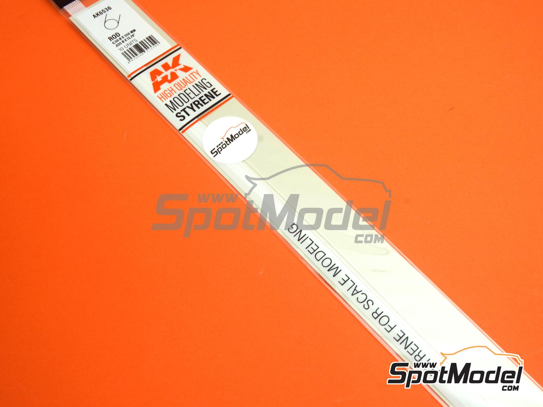 Image 2: Round solid 0.50 mm rod | Plasticard manufactured by AK Interactive (ref.&nbsp;AK6536, also 8435568313309)