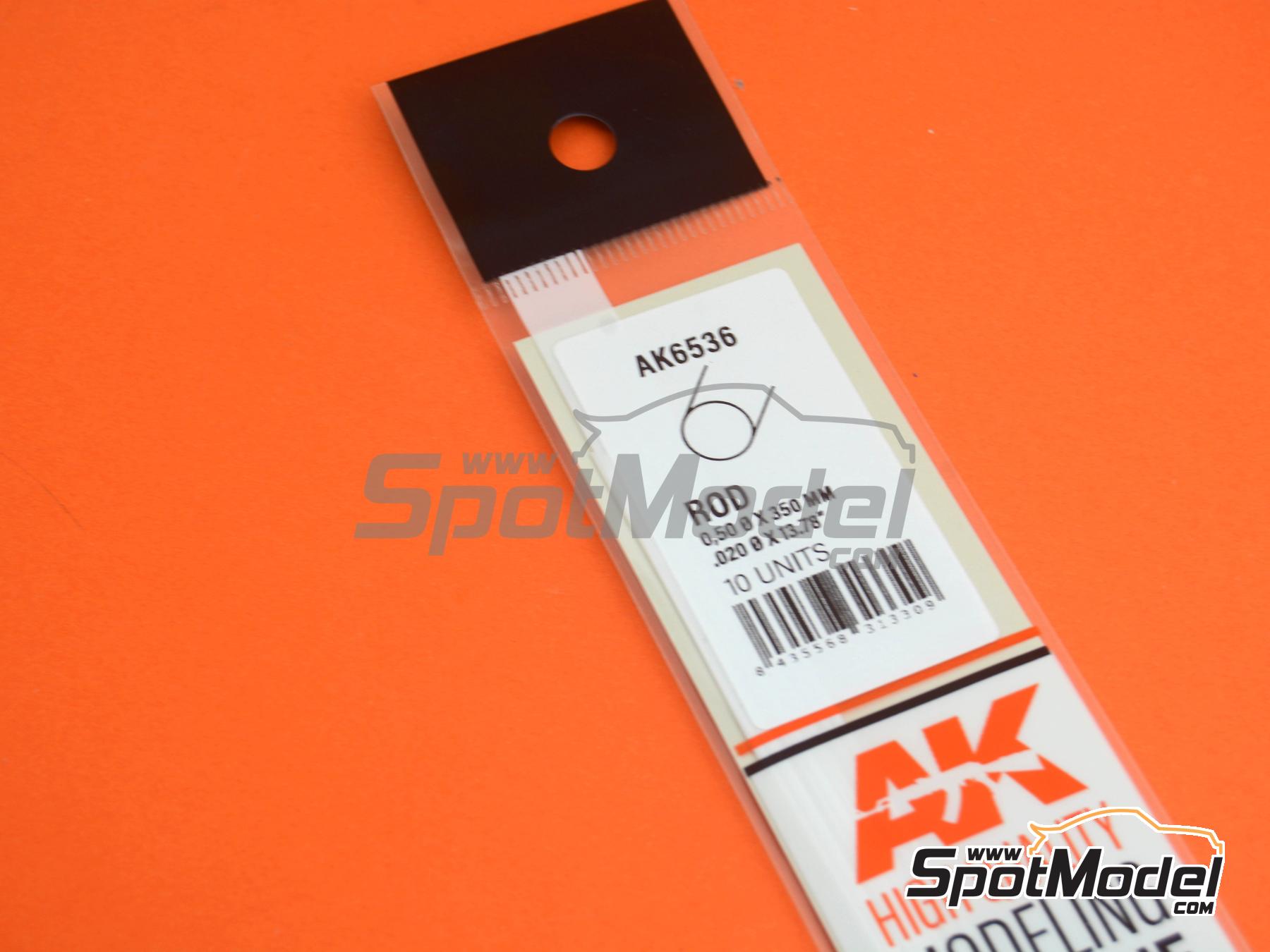 Image 3: Round solid 0.50 mm rod | Plasticard manufactured by AK Interactive (ref.&nbsp;AK6536, also 8435568313309)