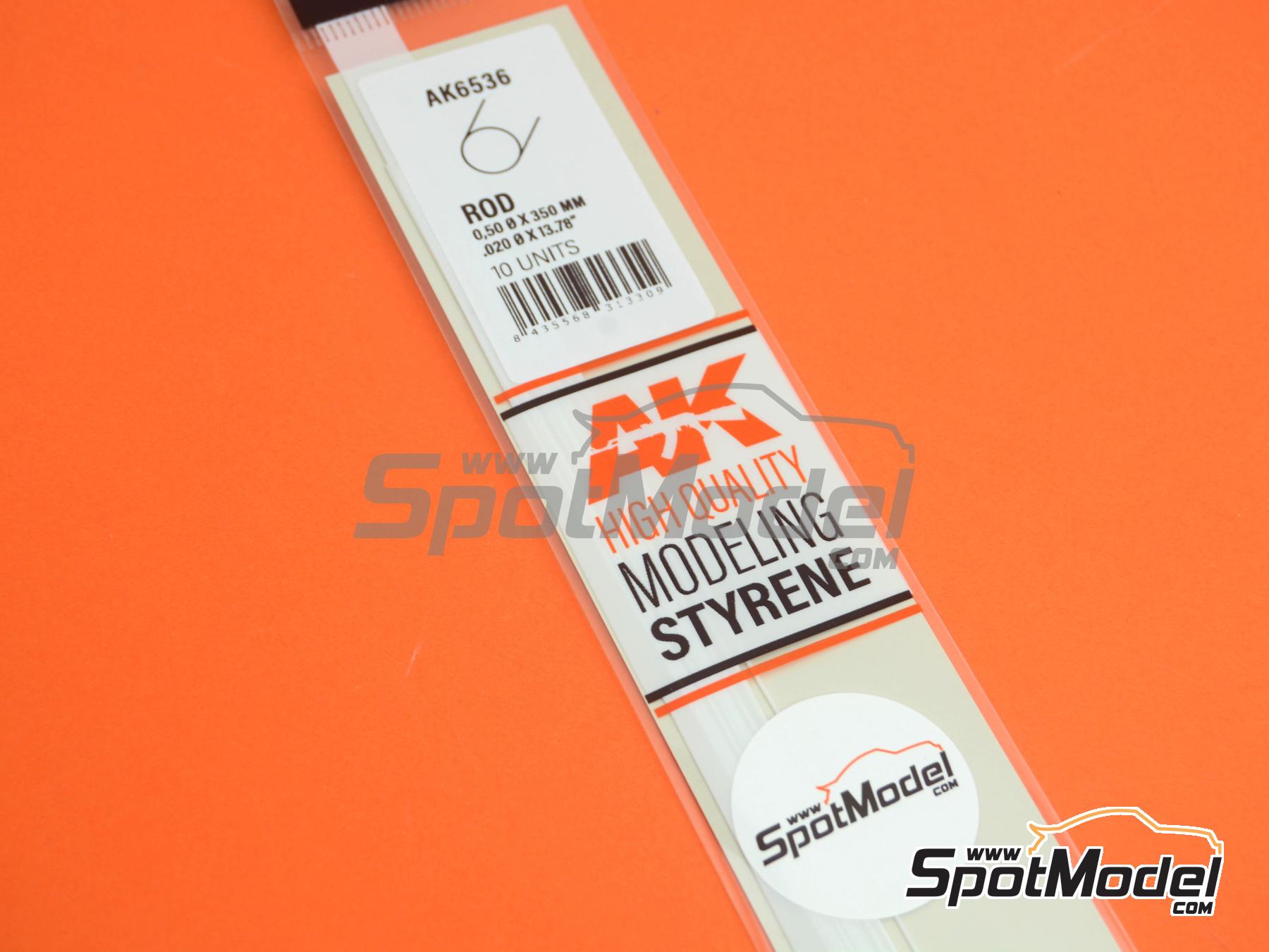 Image 4: Round solid 0.50 mm rod | Plasticard manufactured by AK Interactive (ref.&nbsp;AK6536, also 8435568313309)