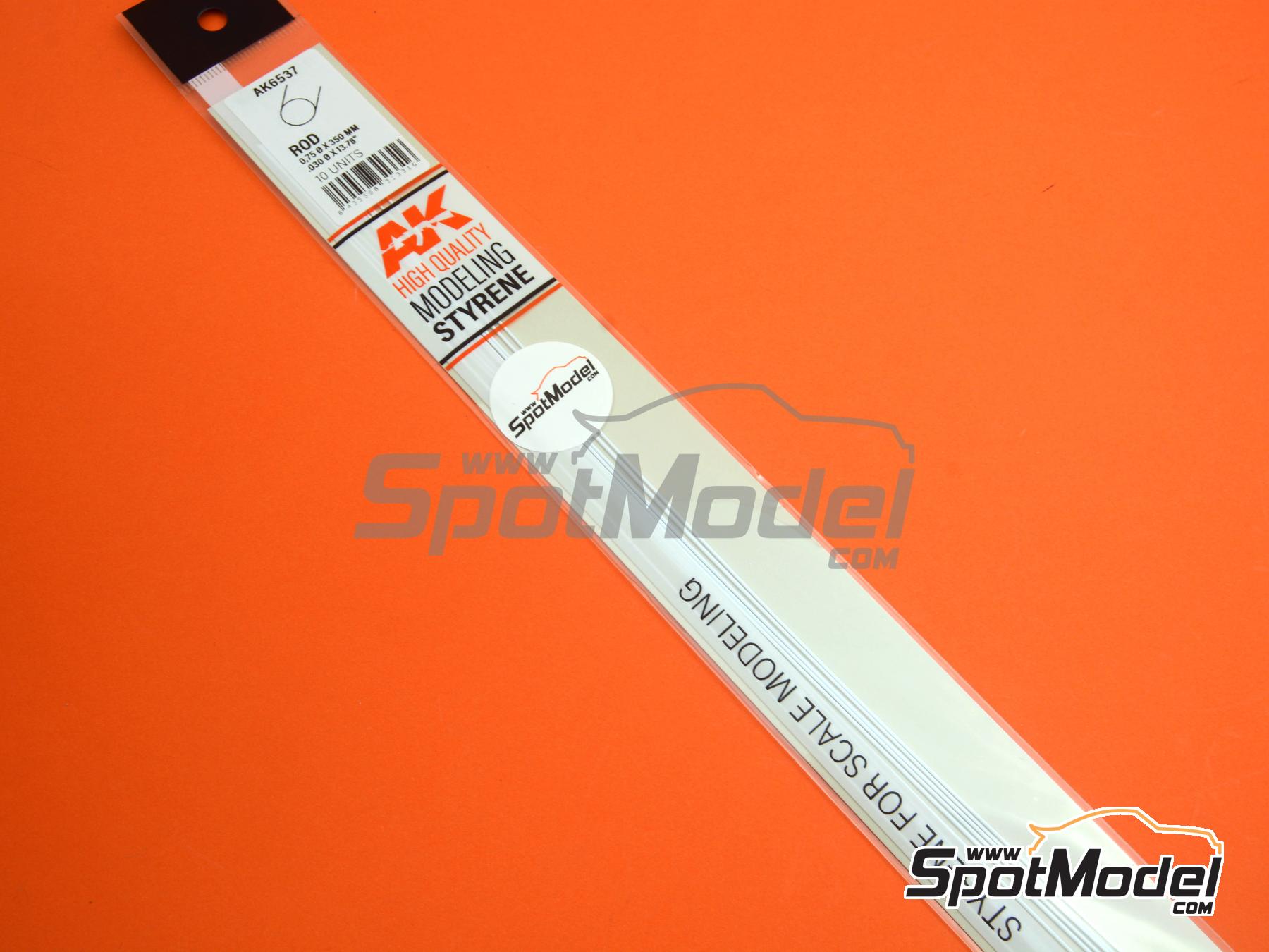 Image 2: Round solid 0.75 mm rod | Plasticard manufactured by AK Interactive (ref.&nbsp;AK6537, also 8435568313316)