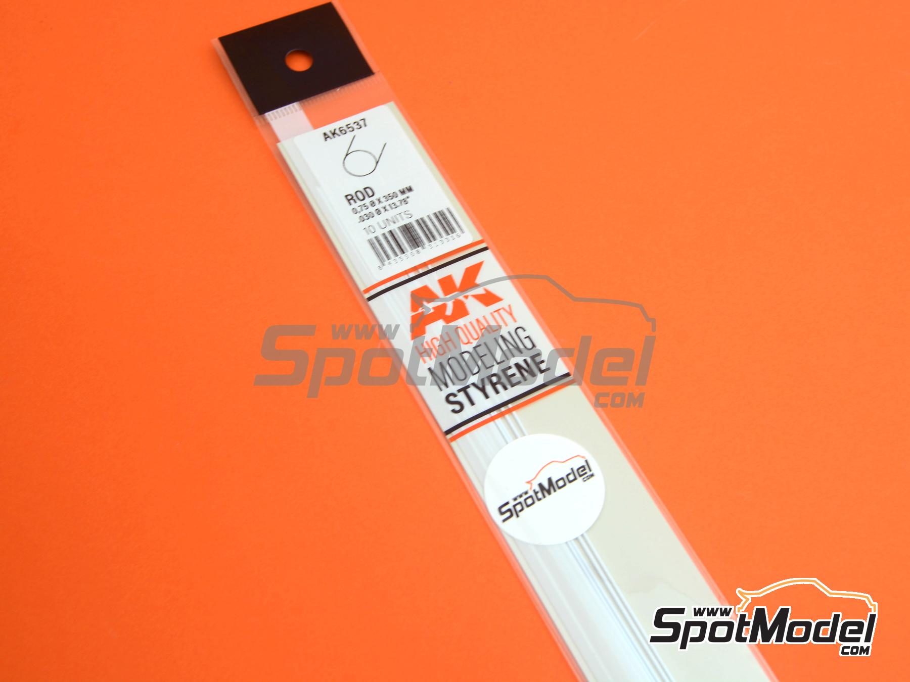 Image 4: Round solid 0.75 mm rod | Plasticard manufactured by AK Interactive (ref.&nbsp;AK6537, also 8435568313316)
