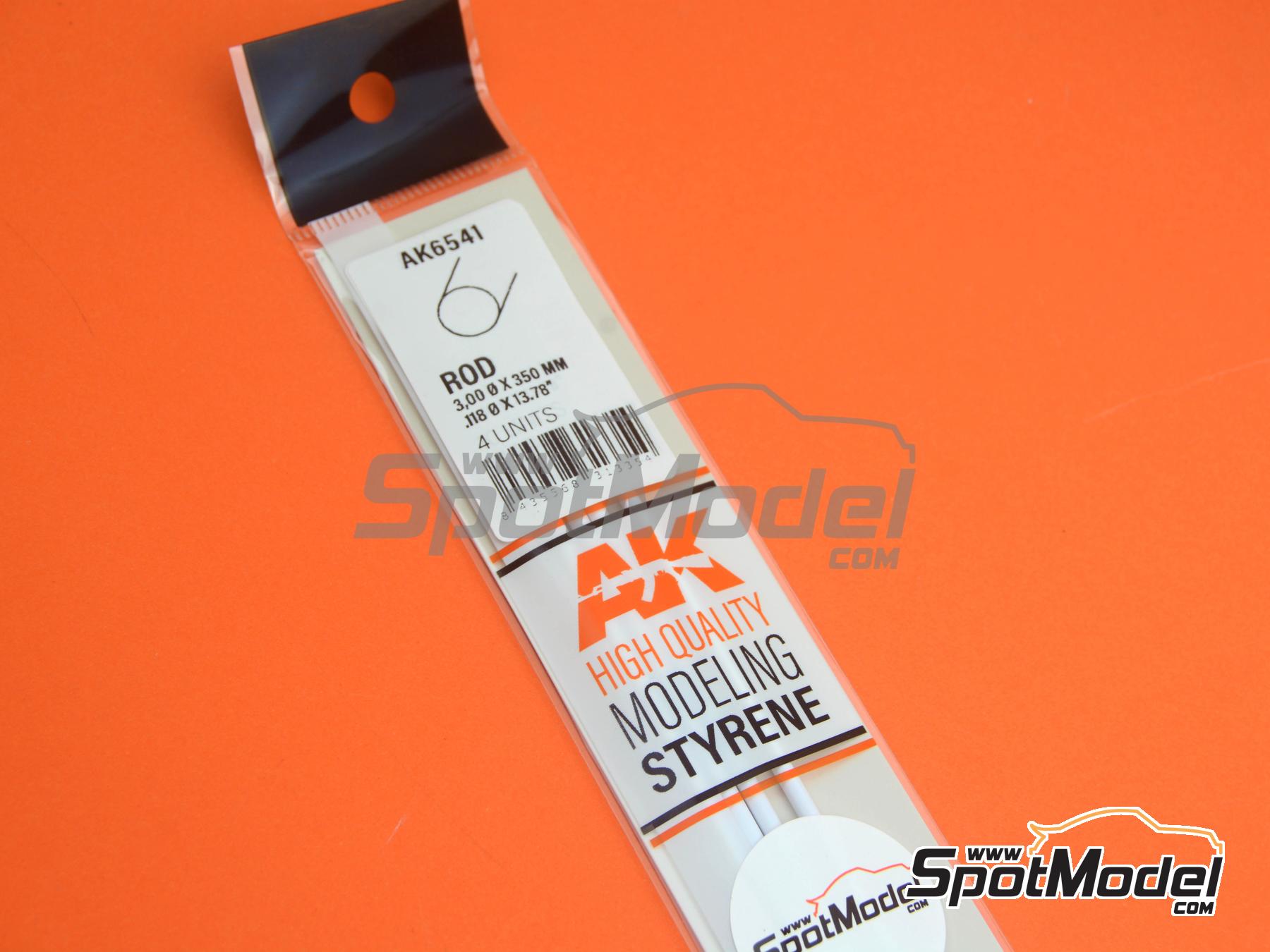 Image 2: Round solid 3.00 mm rod | Plasticard manufactured by AK Interactive (ref.&nbsp;AK6541, also 8435568313354)