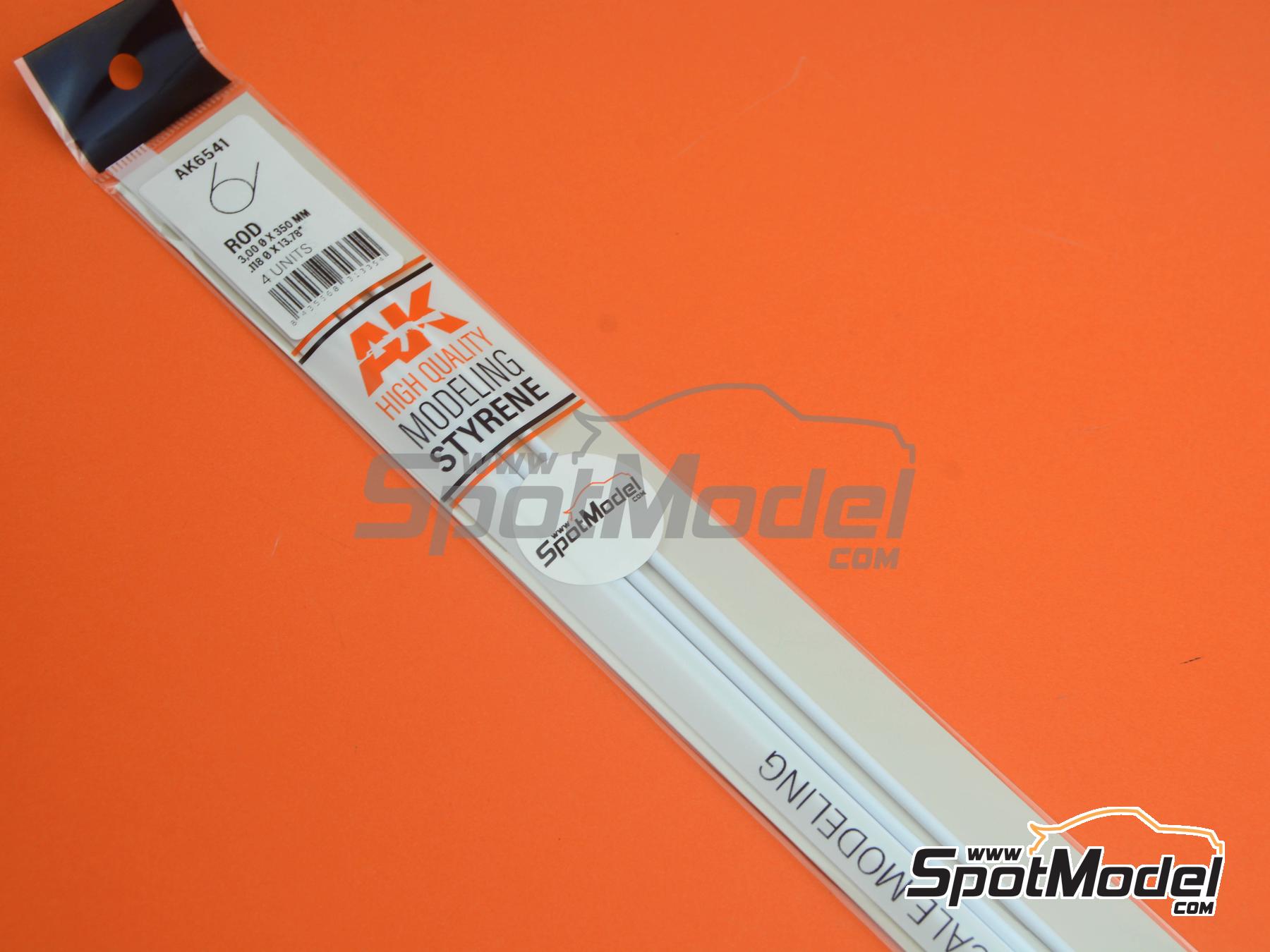 Image 3: Round solid 3.00 mm rod | Plasticard manufactured by AK Interactive (ref.&nbsp;AK6541, also 8435568313354)