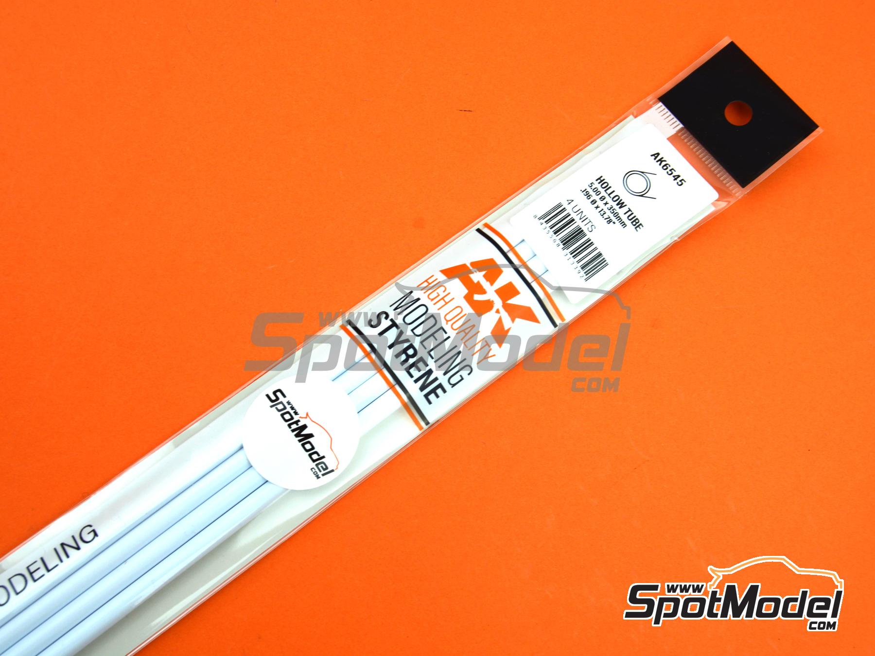 Image 2: Hollow tube 5.00 mm | Plasticard manufactured by AK Interactive (ref.&nbsp;AK6545, also 8435568313392)